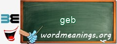 WordMeaning blackboard for geb